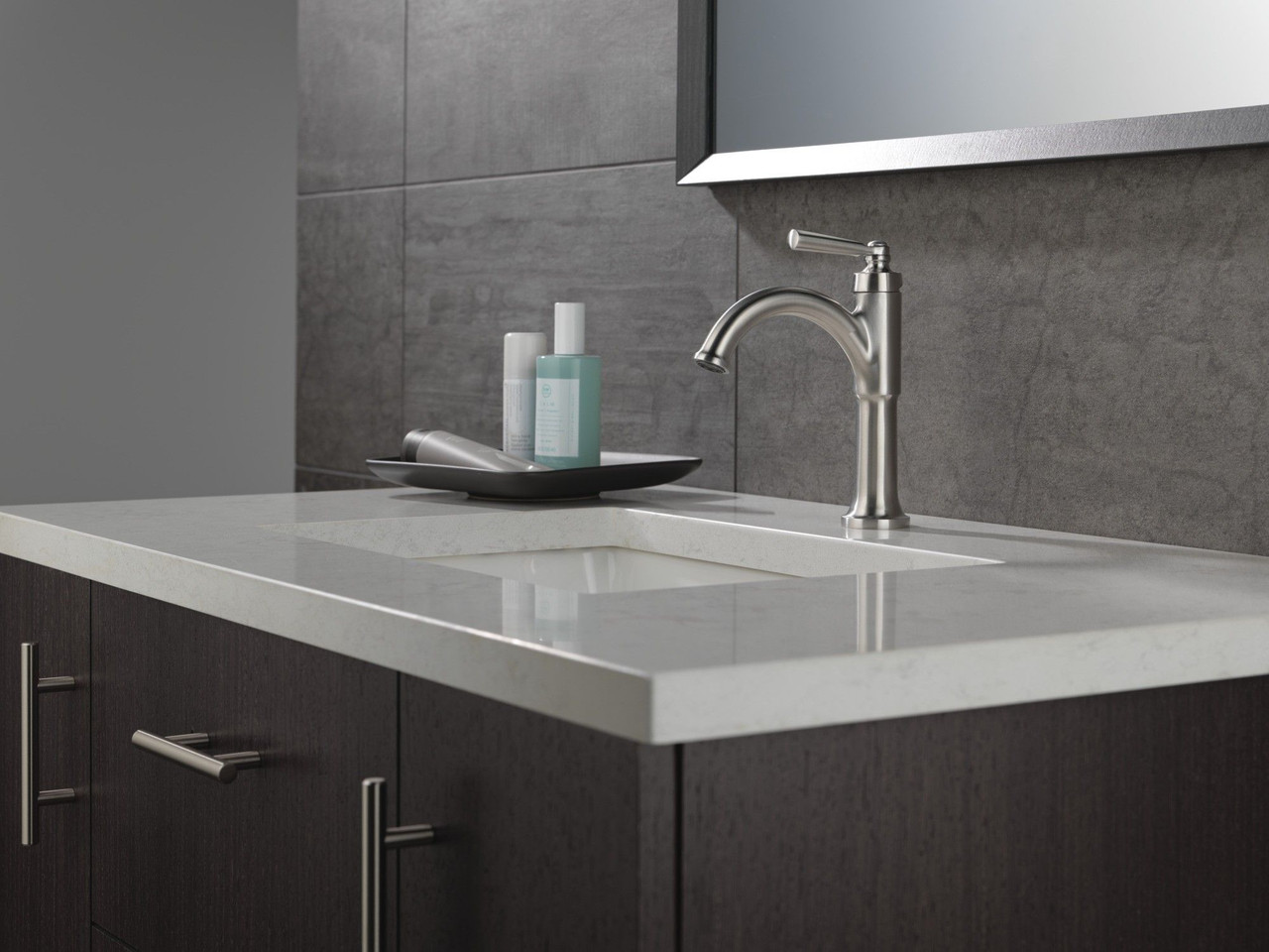 Delta 535-SSMPU-DST SAYLOR Single Handle Bathroom Faucet, Stainless