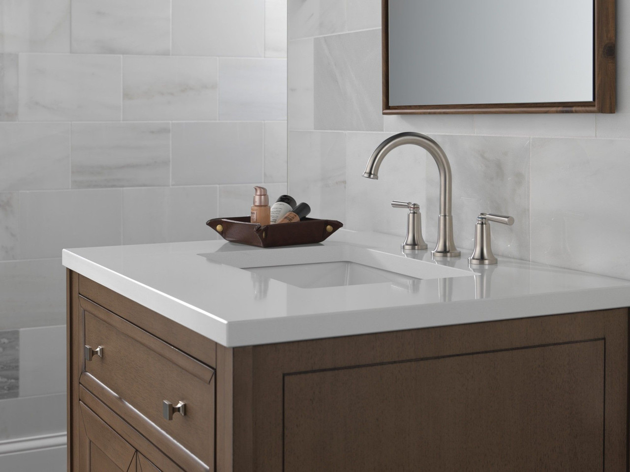 3535-SSMPU-DST SAYLOR Two Handle Widespread Bathroom Faucet, Stainless