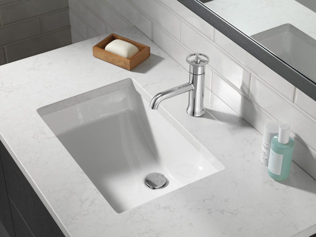 Delta 558-MPU-DST Trinsic Single Handle Bathroom Faucet, Chrome