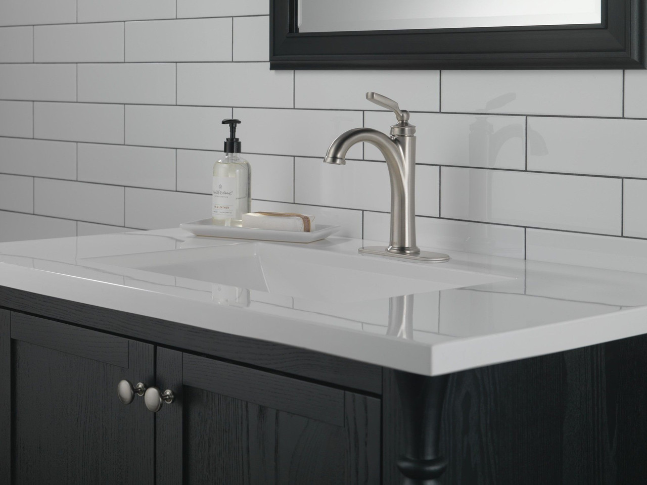 Delta 532-SSMPU-DST Woodhurst Single Handle Bathroom Faucet, Stainless