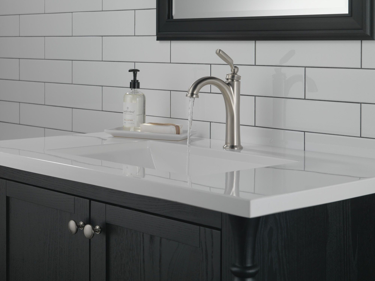 Delta 532-SSMPU-DST Woodhurst Single Handle Bathroom Faucet, Stainless