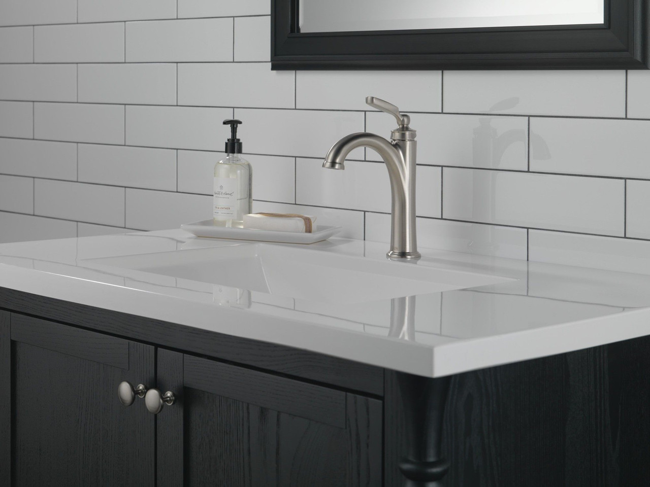 Delta 532-SSMPU-DST Woodhurst Single Handle Bathroom Faucet, Stainless