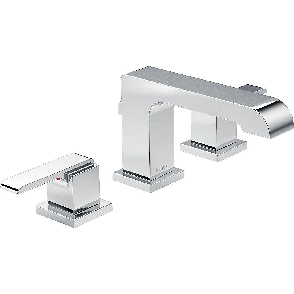 3567-MPU-DST Ara Two Handle Widespread Lavatory - Metal Pop-Up in Polished Chrome