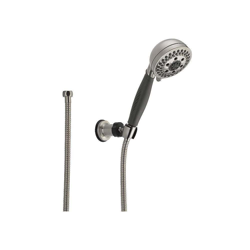 H2Okinetic 5-Setting Adjustable Wall Mount Hand Shower in Brilliance Stainless