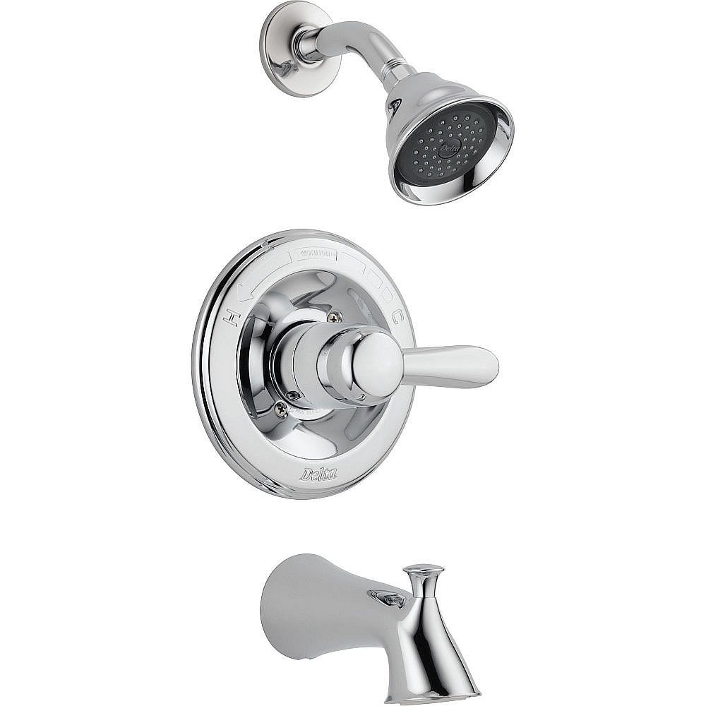 Pressure Balanced Single Function Bath and Shower Trim Less Rough-in in Polished Chrome