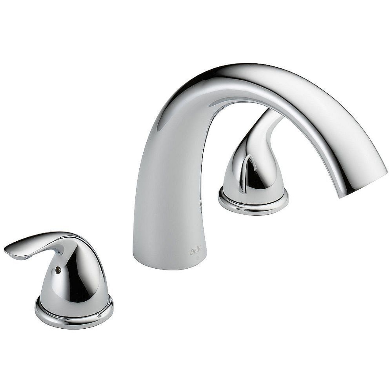 Deck Mounted Roman Tub Filler in Polished Chrome