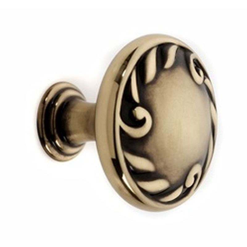 Alno Ornate A3650-38-PA Knob Traditional 1-1/2-in in Polished Antique