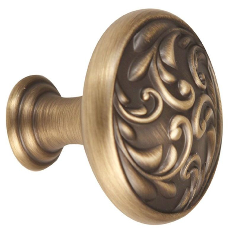Alno Ornate A3651-14-AEM Knob Traditional 1-1/4-in in Antique English Matte