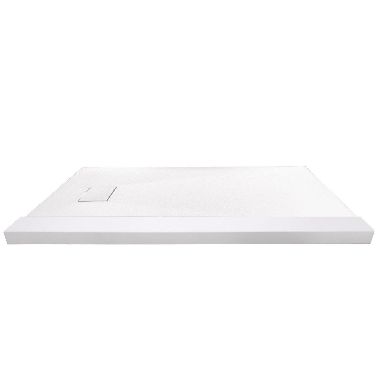 Transolid FZSTR6032-31 Trimslate 60-in x 32-in Tub Replacement Shower Base with Adjustable Single Threshold and End Drain, White