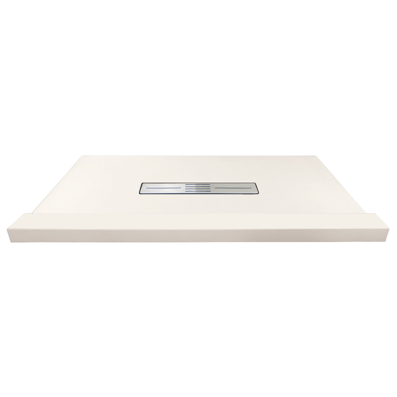 Transolid FZST6036C-32 Trimslate 60-in x 36-in Shower Base with Adjustable Single Threshold and Center Drain, Cameo
