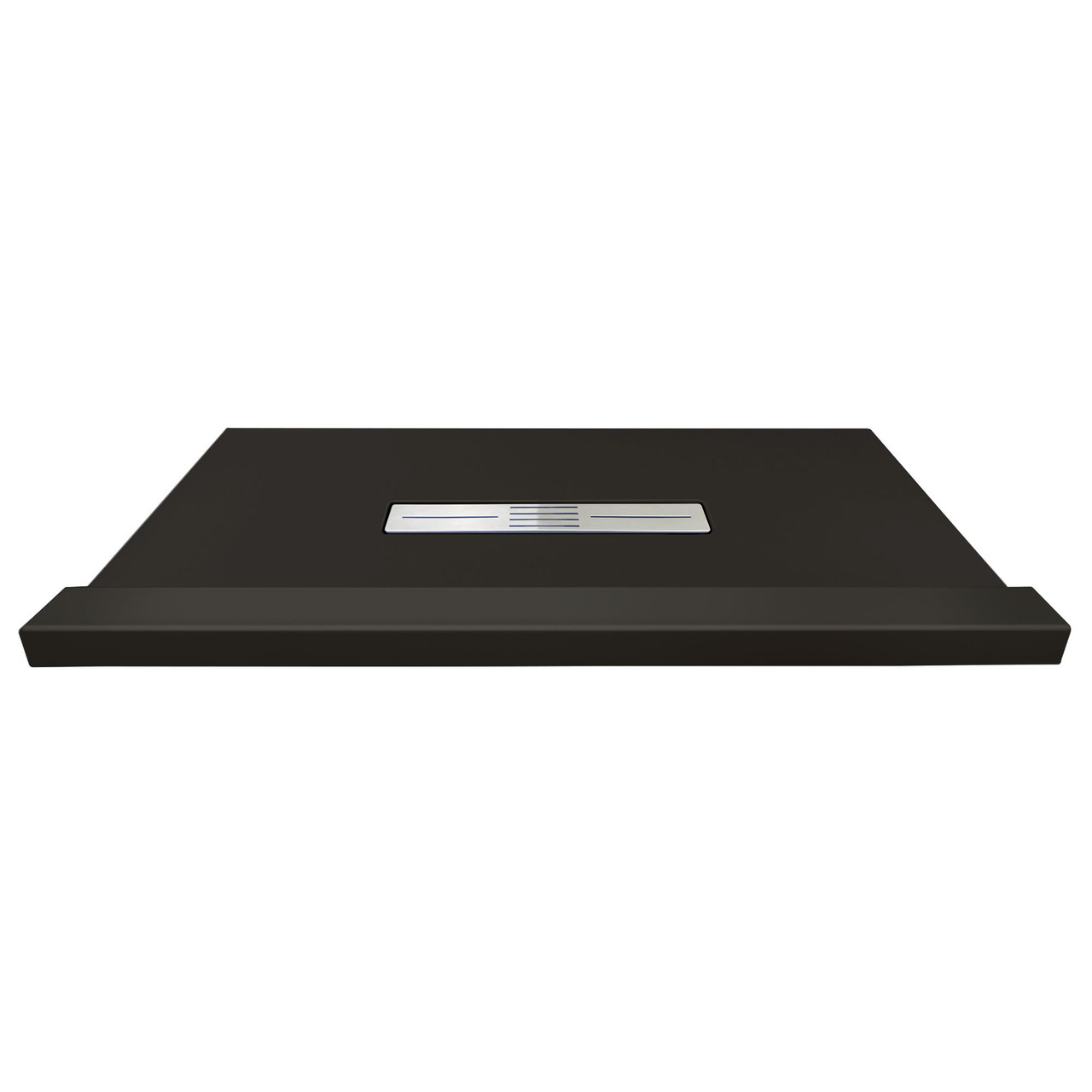 Transolid FZST4836C-09 Trimslate 48-in x 36-in Shower Base with Adjustable Single Threshold and Center Drain, Black