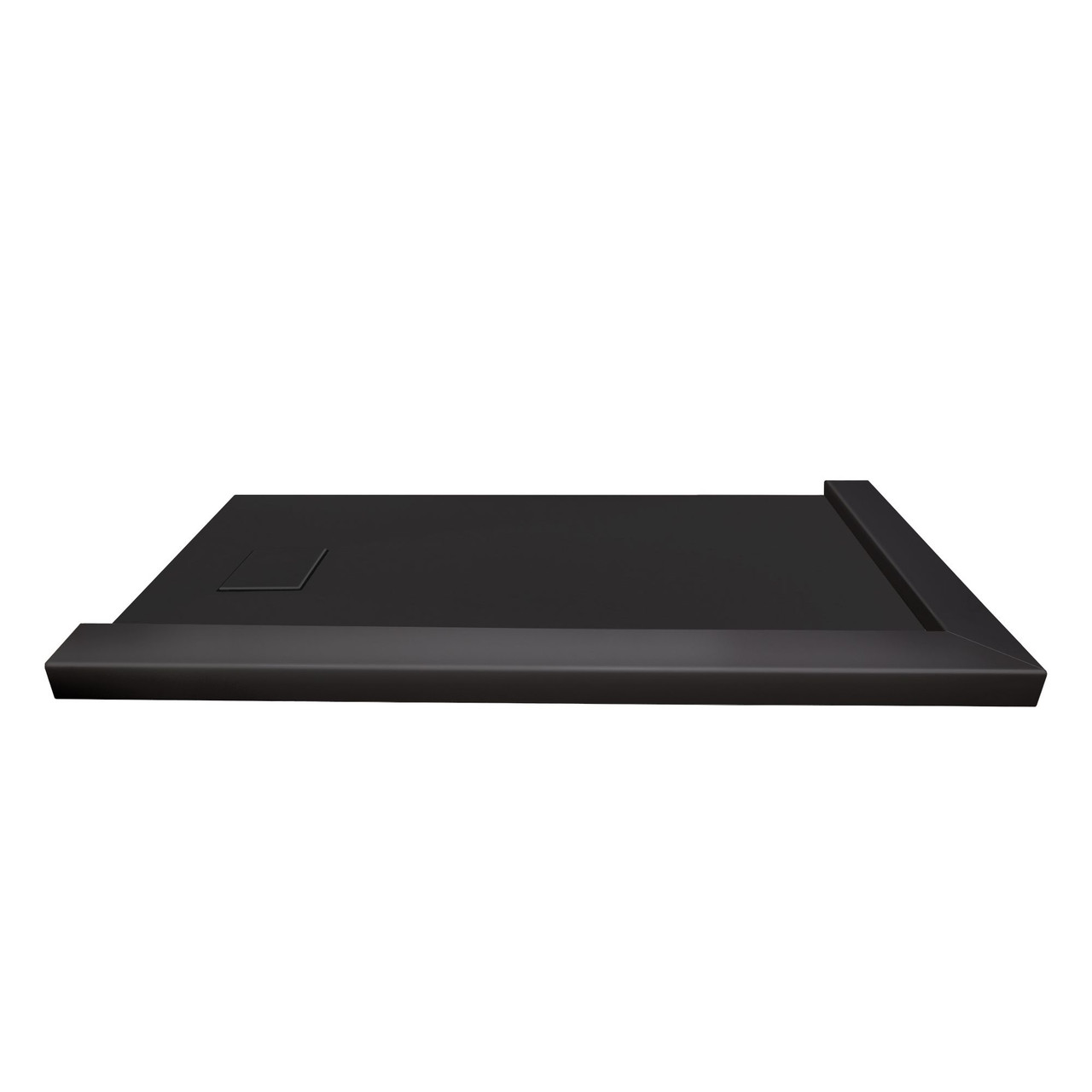 Transolid FZSDT6336-09 Trimslate 63-in x 36-in Shower Base with Adjustable Double Threshold and End Drain, Black