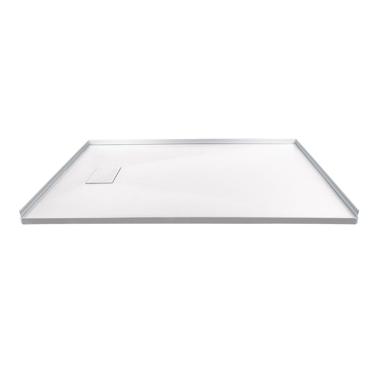 Transolid FZS6736-31 Trimslate 67-in x 36-in Zero Threshold Shower Base with End Drain, White