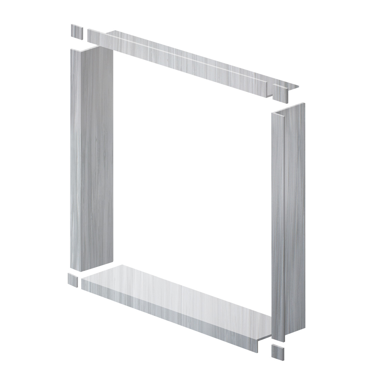 WTBK487-186 Lusso 48-in x 48-in x 7.5-in Window Trim, Glacier Grey