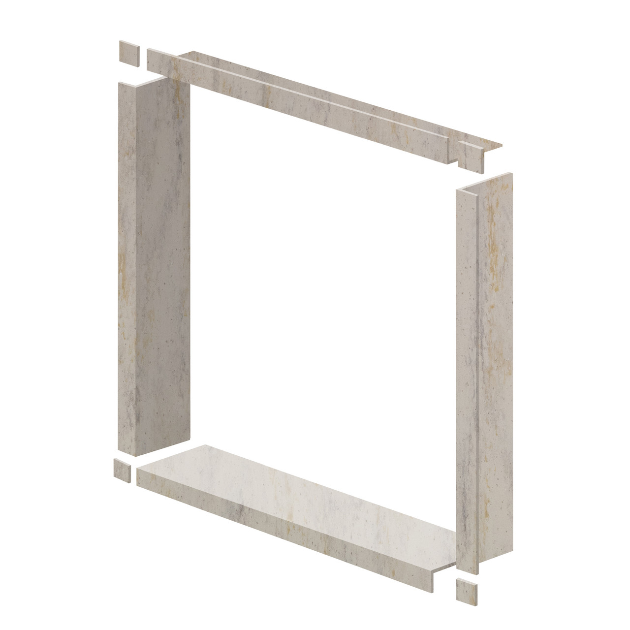 WTBK487-185 Lusso 48-in x 48-in x 7.5-in Window Trim, Creme Carmel