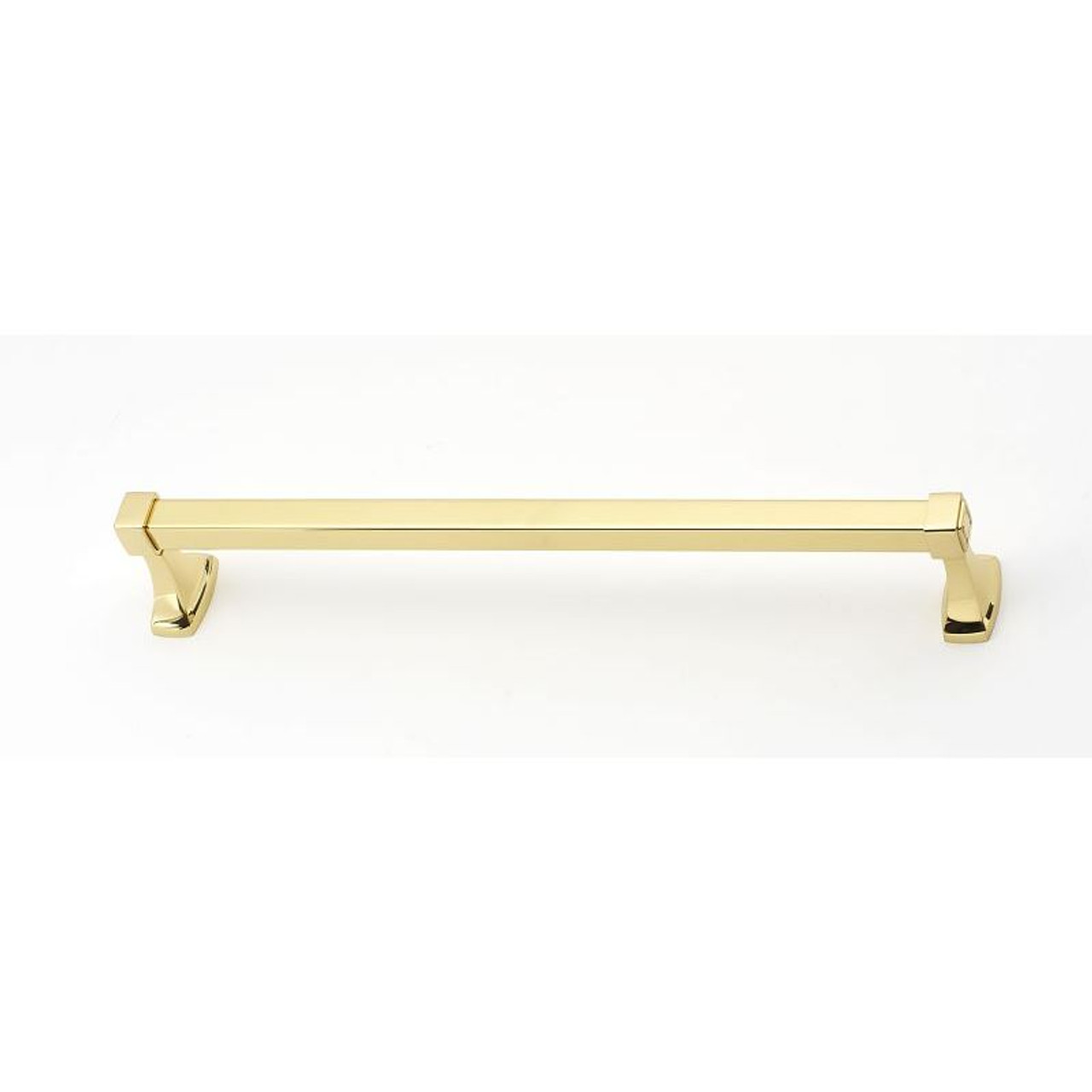 Alno Cube A6520-18-PB Modern Towel Bar in Polished Brass