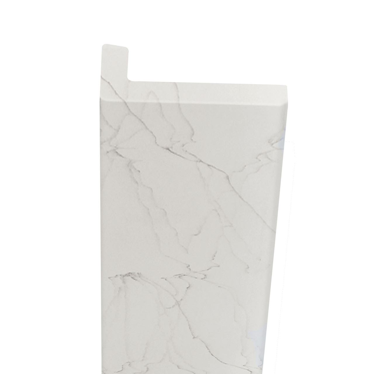 Transolid OTTK962-181 Lusso 1-in x 2-in x 96-in Over-Tile Trim, Palladio White
