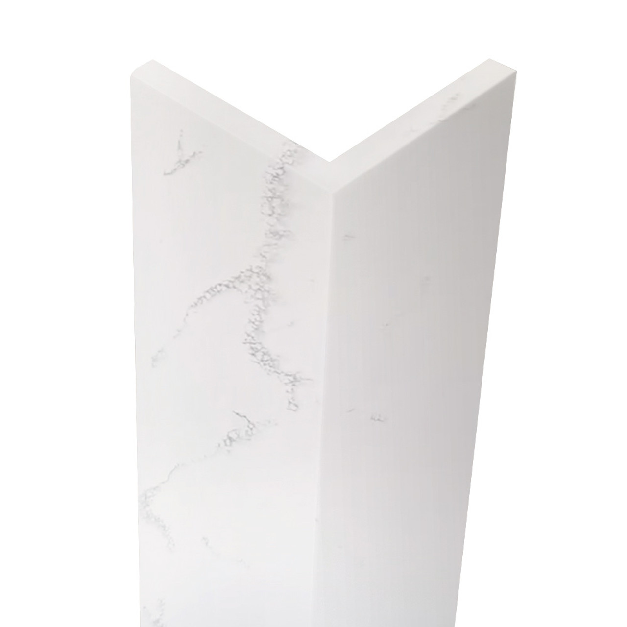 Transolid OCT962-181 Lusso 1.87-in x 1.87-in x 96-in Outside Corner Trim, Palladio White