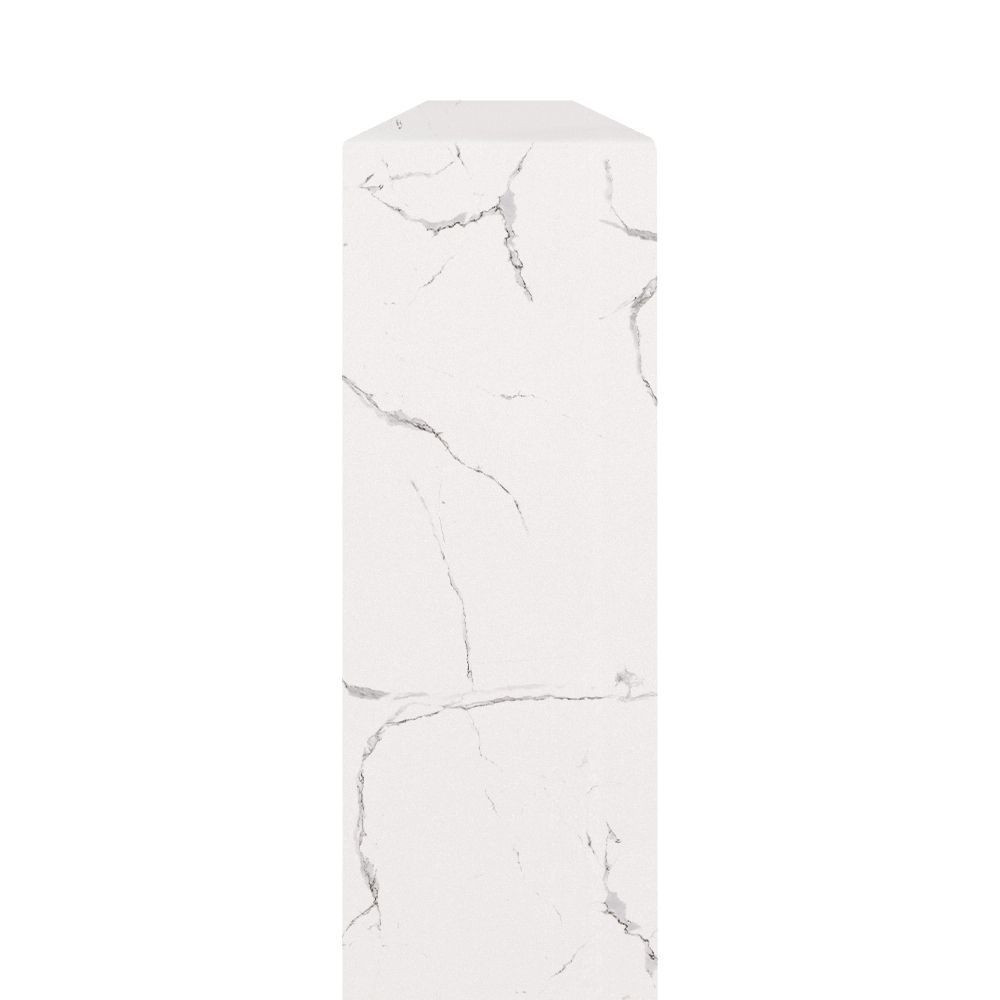 FIM962-KI01H Titan .25-in x 1-in x 96-in Flat Inside Corner Molding, White Caruso Honed