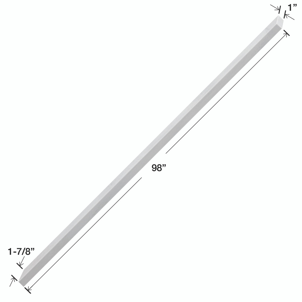 EM981-190 Lusso 1-in x 1.87-in x 98-in Transition Edge Molding, Bellanca