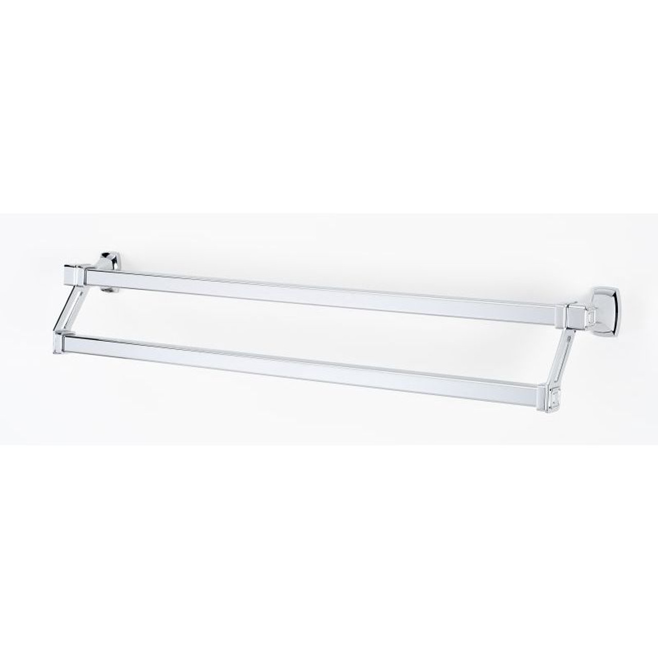 Alno Cube A6525-25-PC Double Towel Bar Modern in Polished Chrome