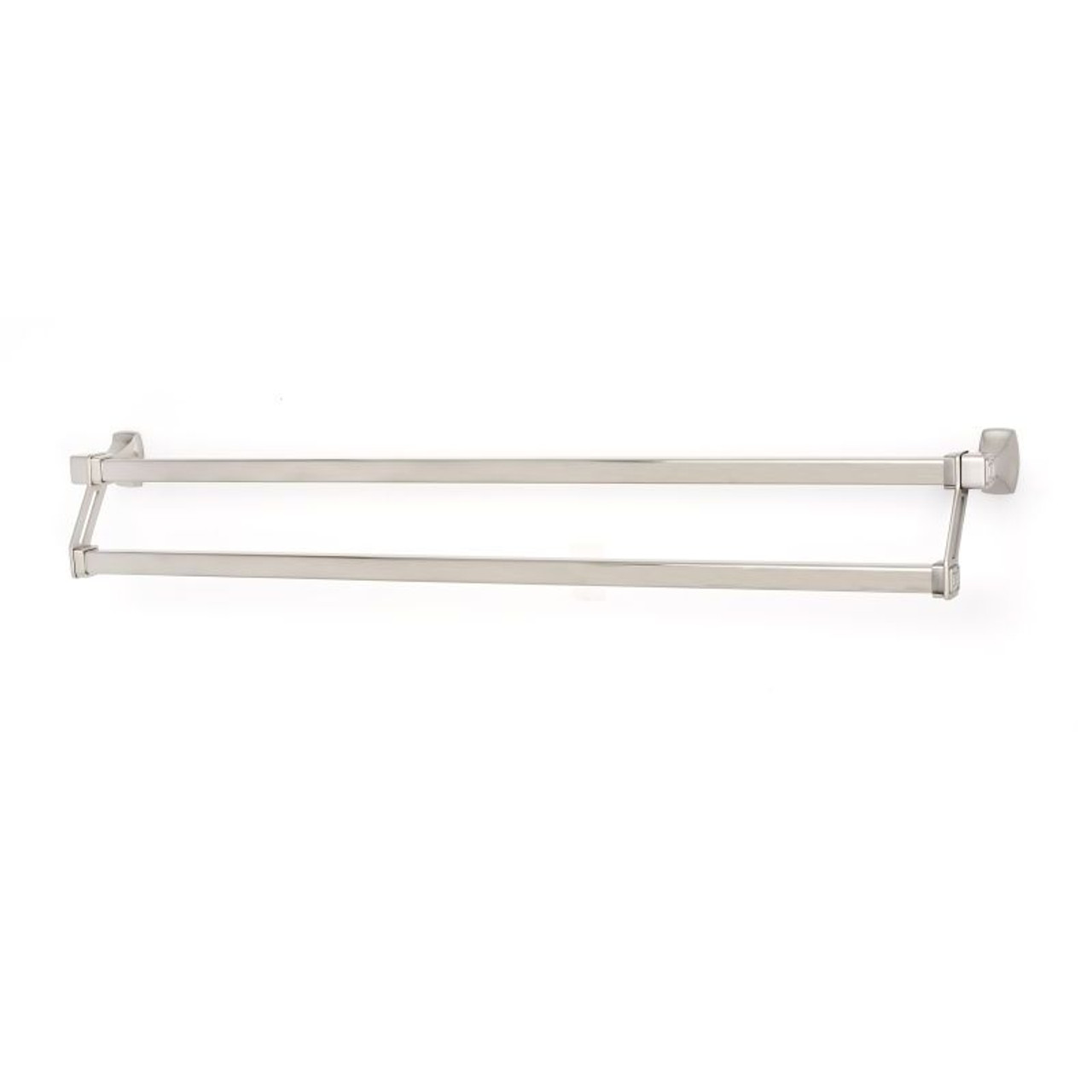 Alno Cube A6525-31-SN Double Towel Bar Modern in Satin Nickel