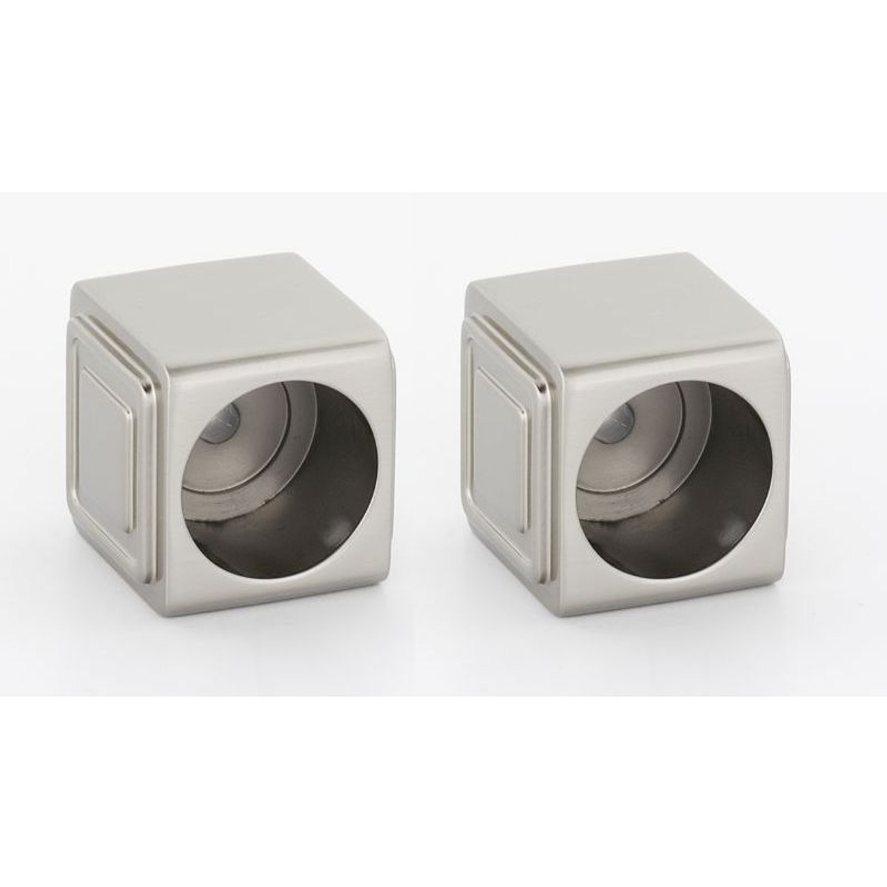Alno Cube A6546-SN Modern Shower Rod Brackets 2-in in Satin Nickel