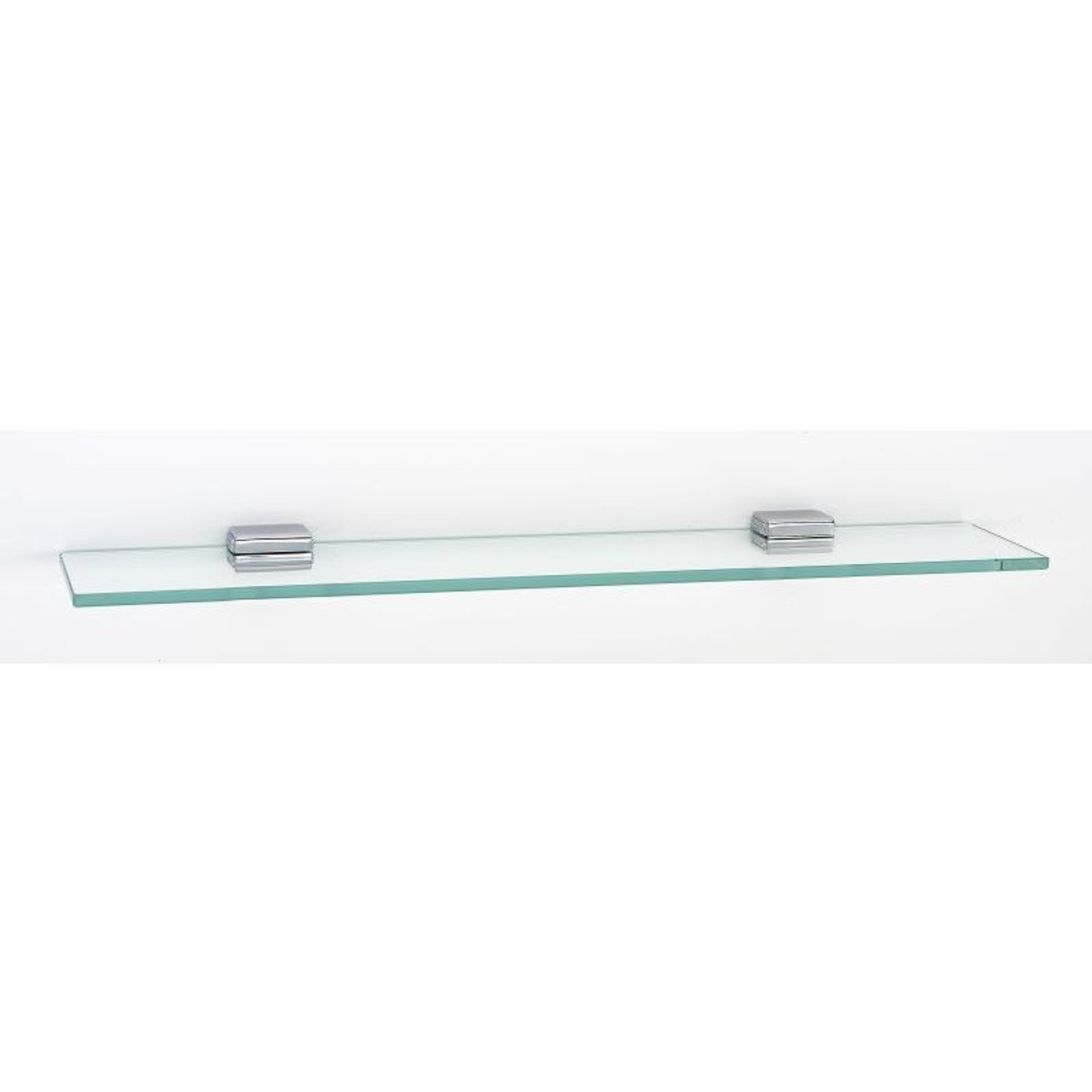 Alno Cube A6550-24-PC 24-in Glass Shelf with Brackets Modern in Polished Chrome
