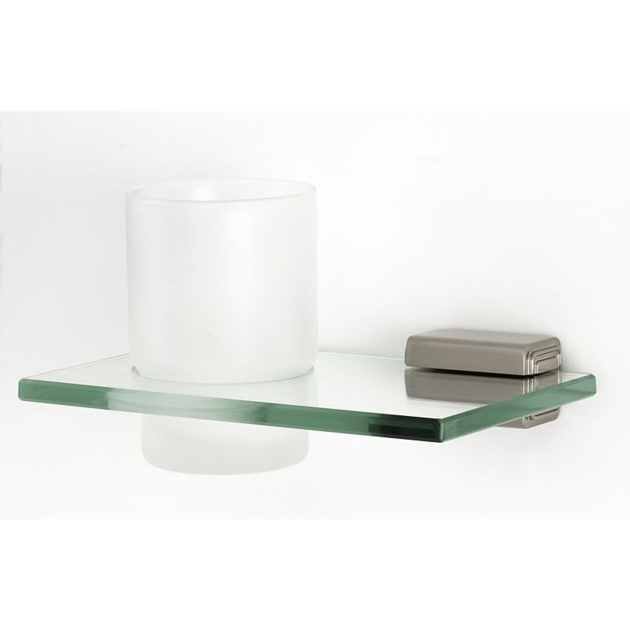 Alno Cube A6570-SN Modern Tumbler Holder 6-11/16-in in Satin Nickel