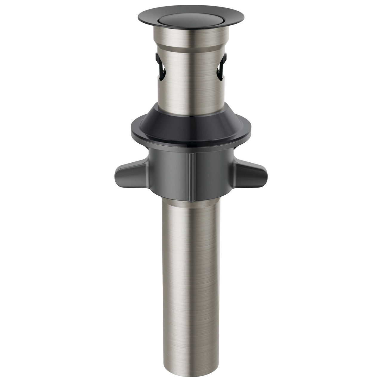 RP101630BL Other Metal Push Pop with Overflow, Matte Black