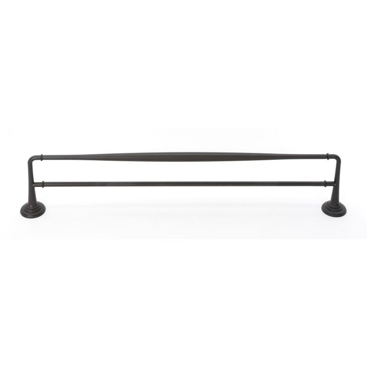 Alno Charlie's Collection A6725-24-CHBRZ Double Towel Bar Transitional in Chocolate Bronze