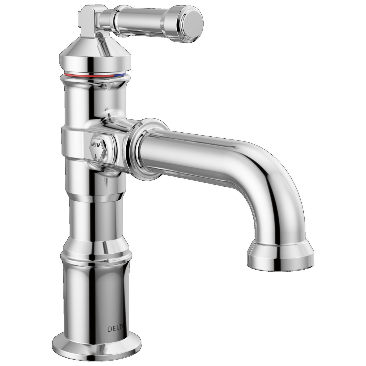 Delta 584-PR-LPU-DST Broderick 7.13-in x 2.00-in x 7.56-in Single Handle Bathroom Faucet, Lumicoat Chrome