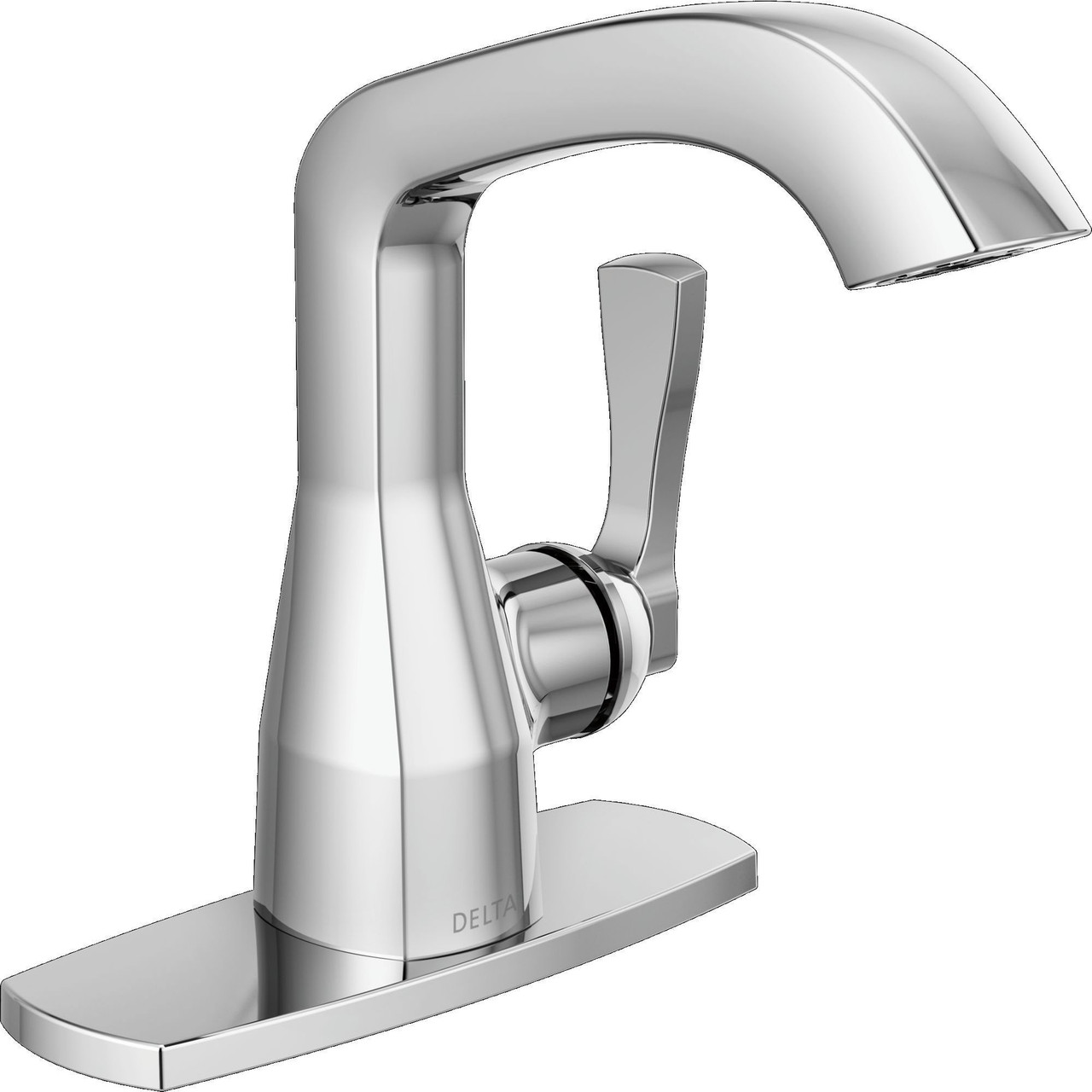 Delta 576-PR-LPU-DST Stryke 6.56-in x 6.00-in x 6.88-in Single Handle Bathroom Faucet, Lumicoat Chrome