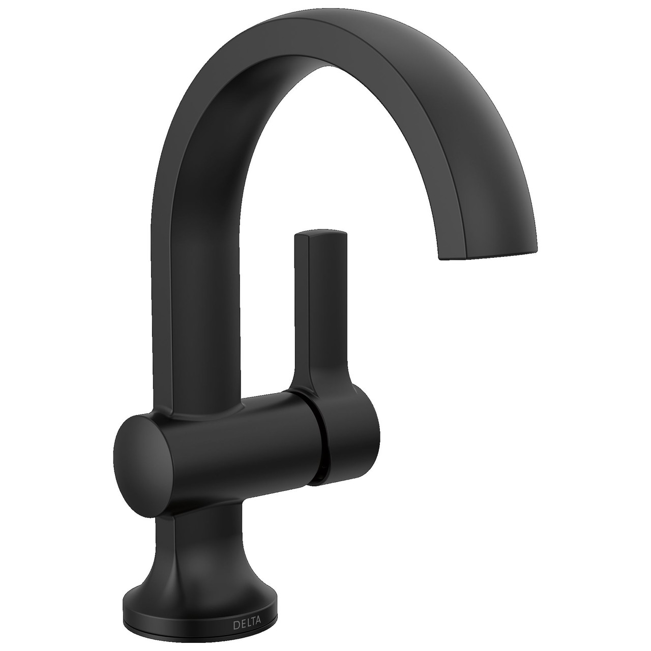 Delta 15855LF-BL Albion 6.50-in x 6.06-in x 8.00-in Single Handle Bathroom Faucet, Matte Black