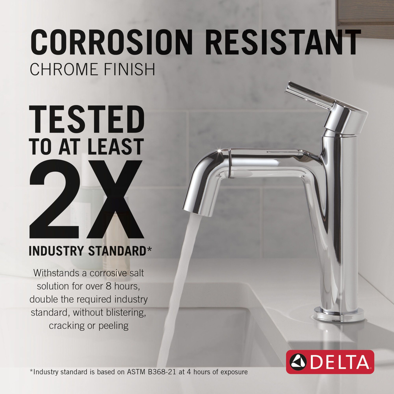 Delta 15849LF-PD Nicoli 7.31-in x 6.06-in x 8.63-in Single Handle Pull-Down Bathroom Faucet, Chrome