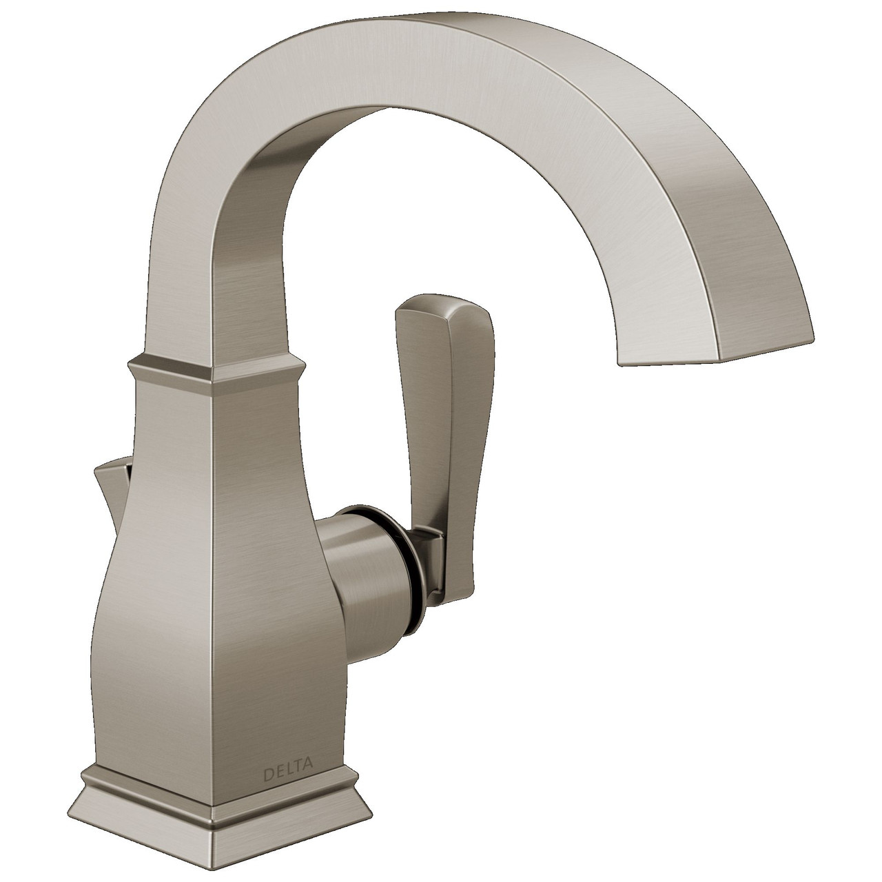 Delta 15718LF-SP Lakewood 7.88-in x 5.00-in x 7.38-in Single Handle Bathroom Faucet, Spotshield Brushed Nickel
