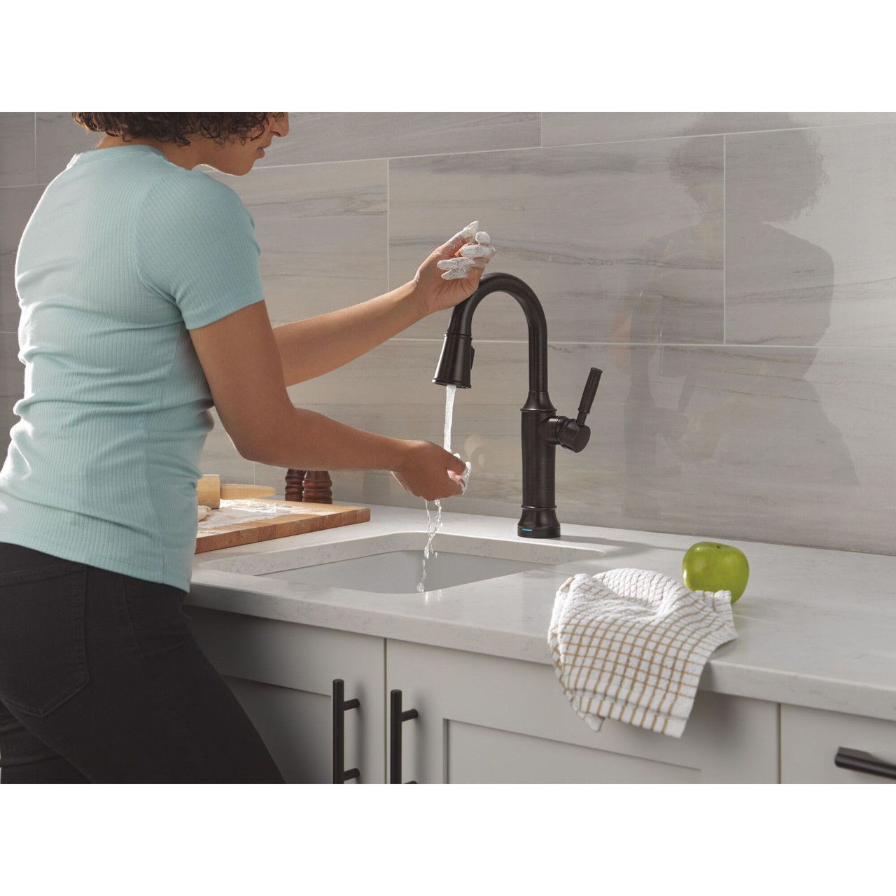 9984TL-RB-DST Renaldi 8.81-in x 2.81-in x 15.00-in Touch2O Bar and Prep Faucet with Touchless Technology, Venetian Bronze