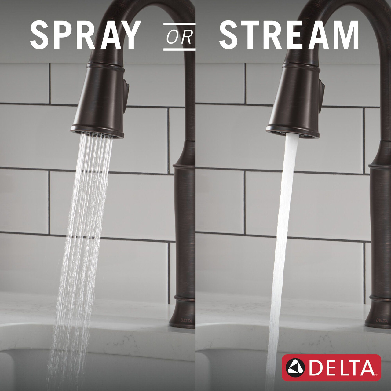 9984-RB-DST Renaldi 8.81-in x 2.81-in x 14.44-in Single-Handle Pull-Down Bar and Prep Faucet, Venetian Bronze