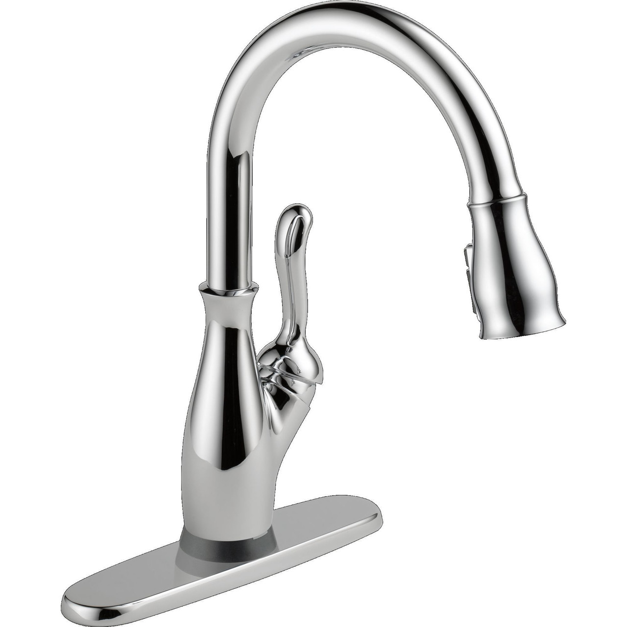 9178TLV-DST Leland 11.63-in x 10.75-in x 15.38-in VoiceIQ Kitchen Faucet with Touch2O with Touchless Technology, Chrome