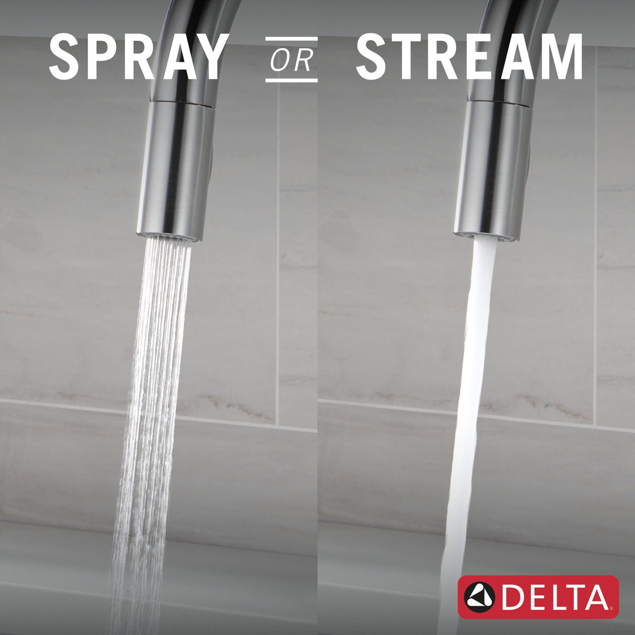 9159TLV-AR-DST Trinsic 11.38-in x 4.19-in x 16.19-in VoiceIQ Kitchen Faucet with Touch2O with Touchless Technology, Arctic Stainless