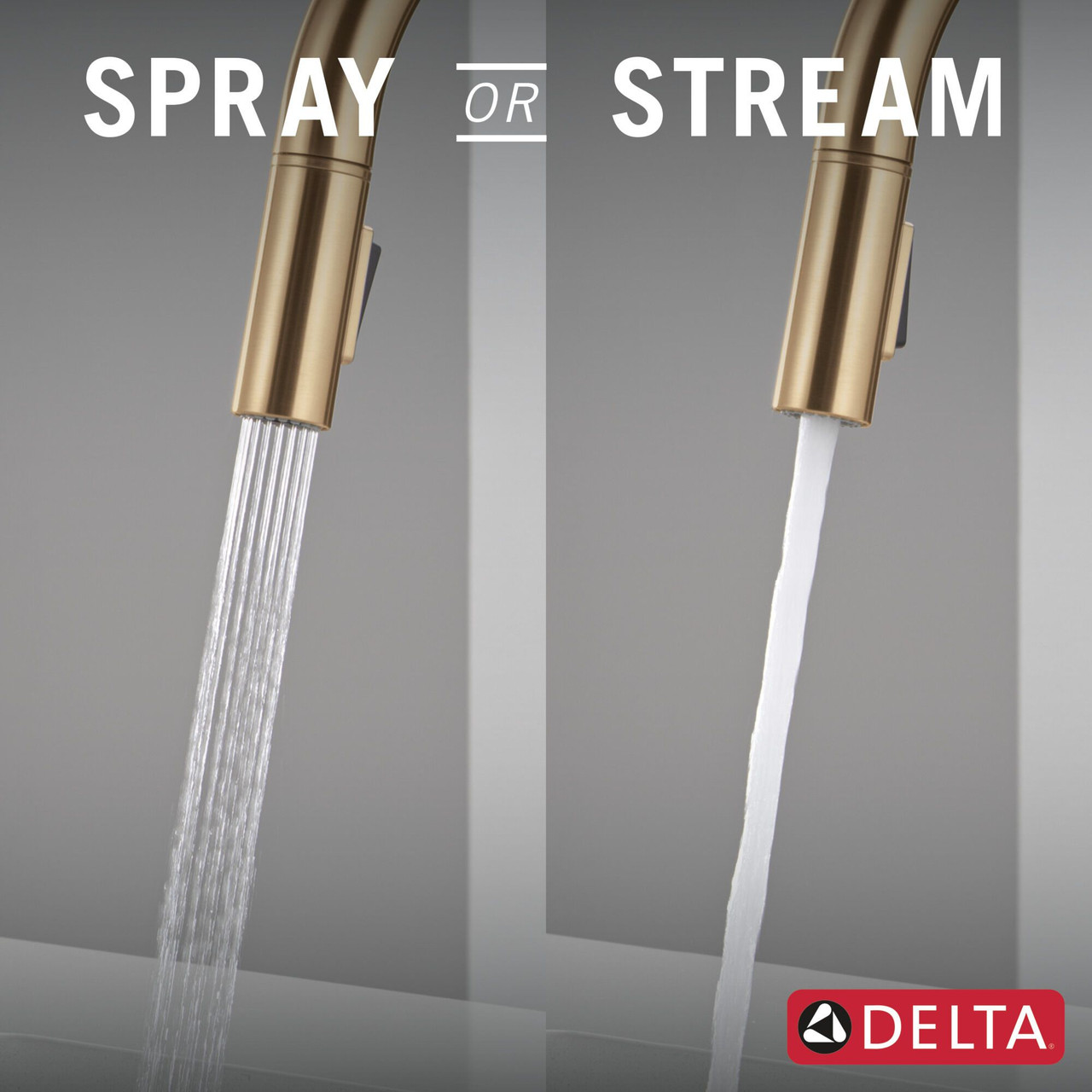 Delta 19867LF-CZ Nicoli 11.06-in x 10.75-in x 17.06-in Single-Handle Pull-Down Kitchen Faucet, Champagne Bronze