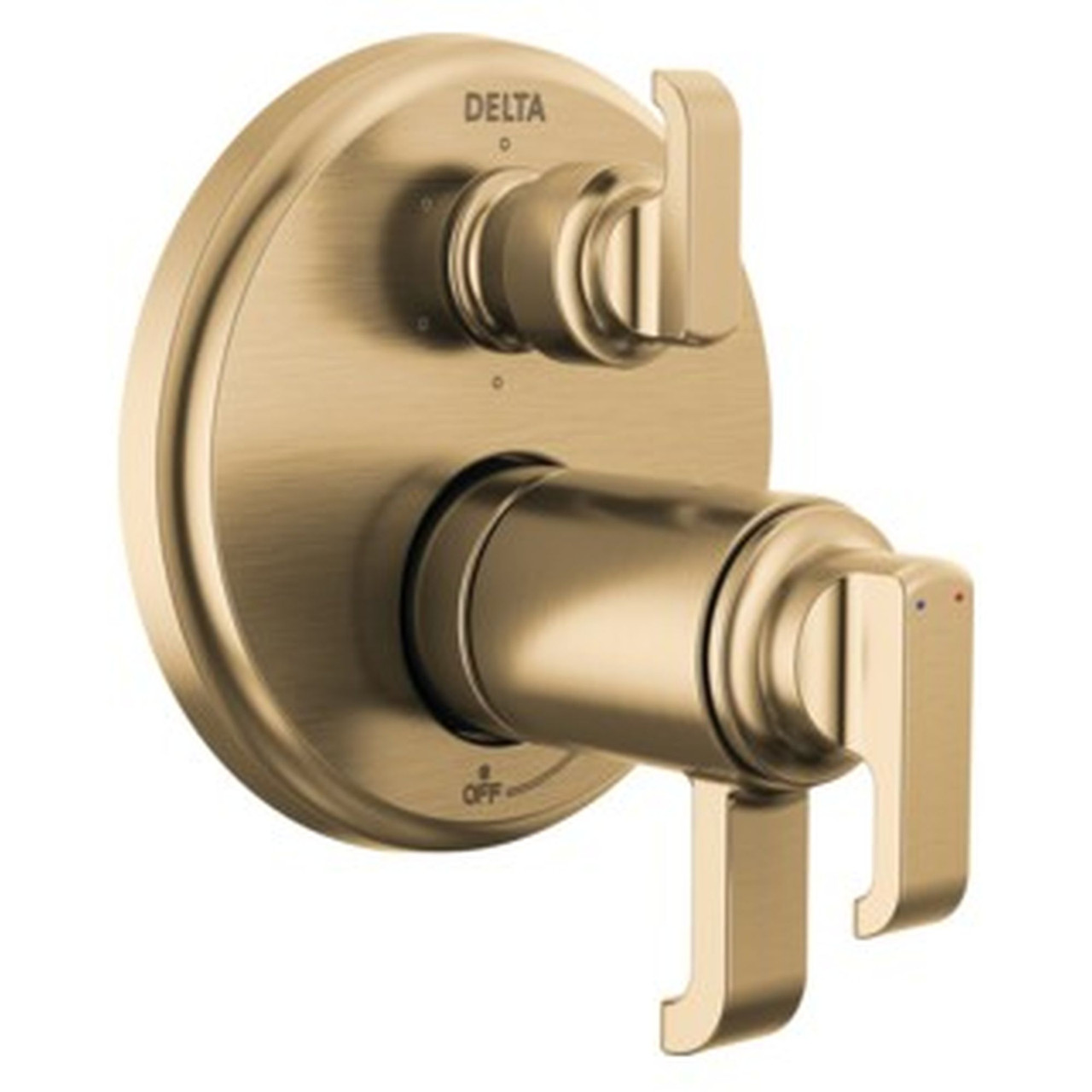T27T989-CZ-PR Tetra TempAssure 17T Series Integrated Diverter Trim with 6-Setting, Lumicoat Champagne Bronze