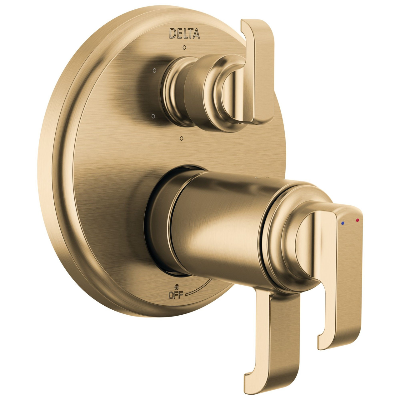 T27T989-CZ-PR Tetra TempAssure 17T Series Integrated Diverter Trim with 6-Setting, Lumicoat Champagne Bronze