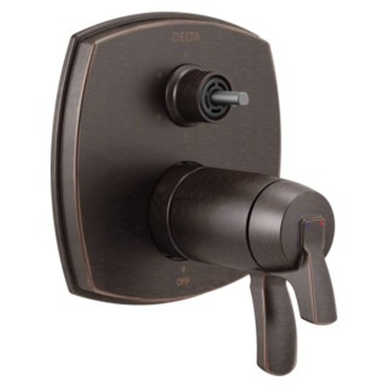 T27T976-RBLHP Stryke 17 Thermostatic Integrated Diverter Trim with Six Function Diverter Less Diverter Handle, Venetian Bronze