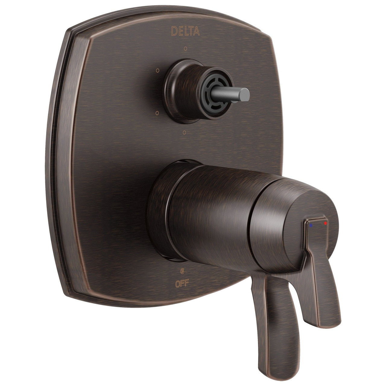 T27T976-RBLHP Stryke 17 Thermostatic Integrated Diverter Trim with Six Function Diverter Less Diverter Handle, Venetian Bronze