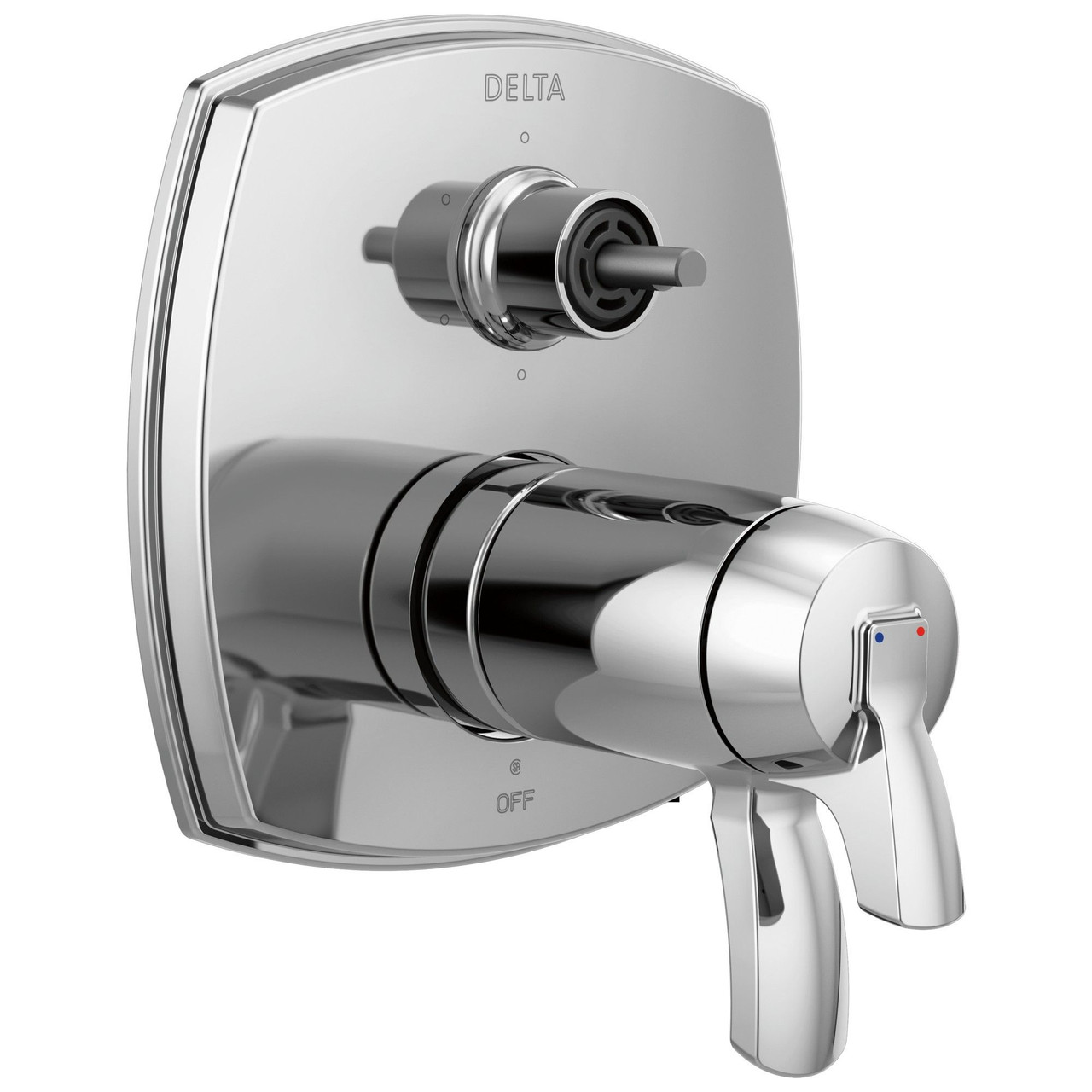 T27T976-LHP Stryke 17 Thermostatic Integrated Diverter Trim with Six Function Diverter Less Diverter Handle, Chrome