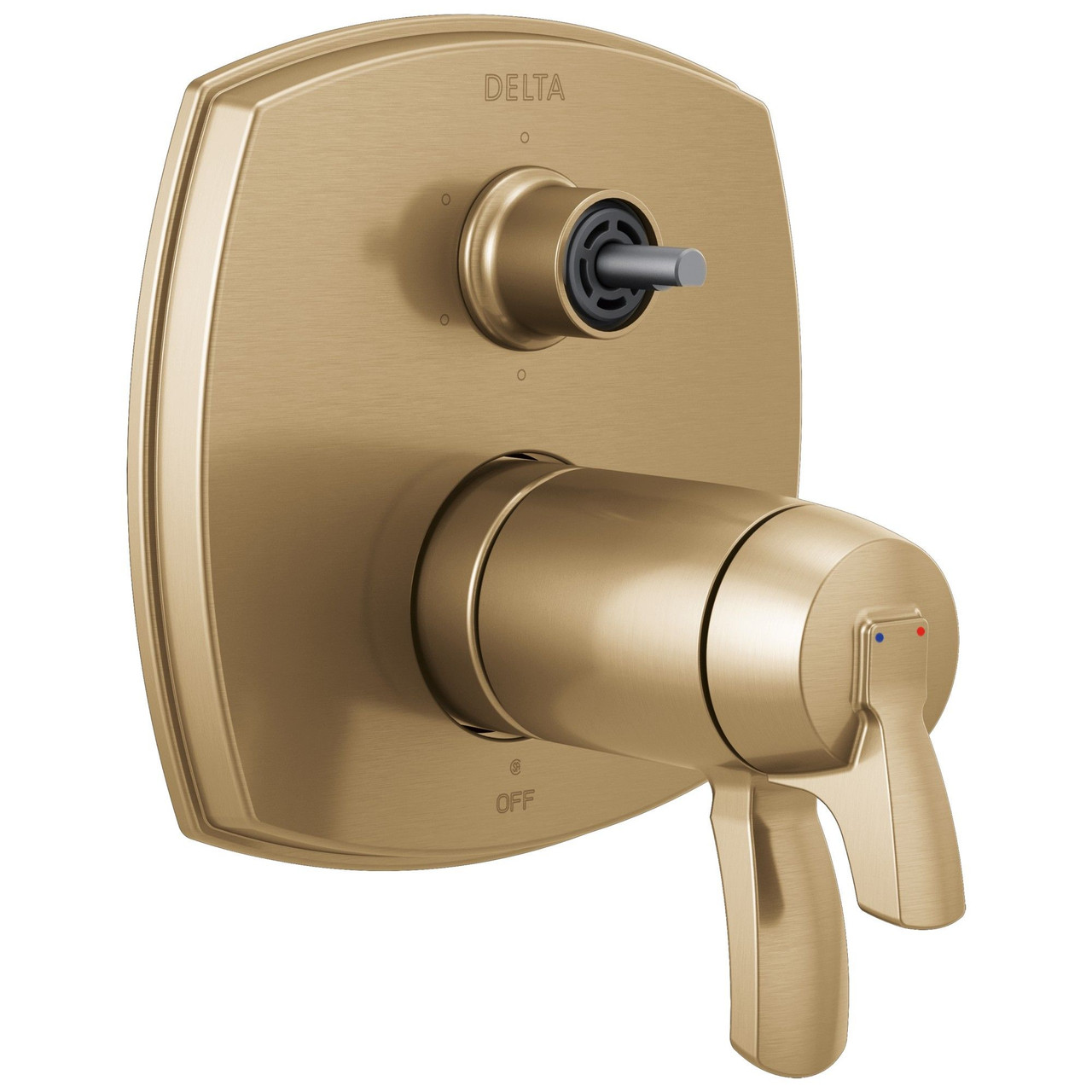 T27T976-CZLHP Stryke 17 Thermostatic Integrated Diverter Trim with Six Function Diverter Less Diverter Handle, Champagne Bronze