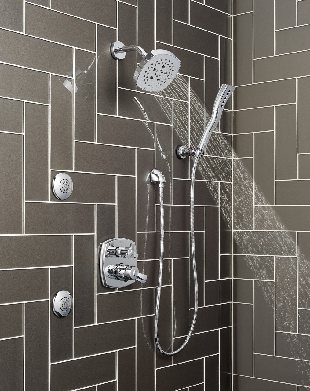 T27976-LHP Stryke 17 Series Integrated Diverter Trim with Six Function Diverter Less Diverter Handle, Chrome