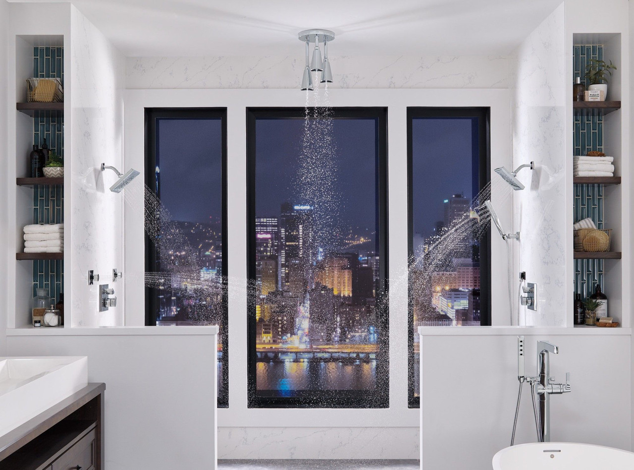 T27967 Ara Angular Modern Monitor 17 Series Valve Trim with 6-Setting Integrated Diverter, Chrome