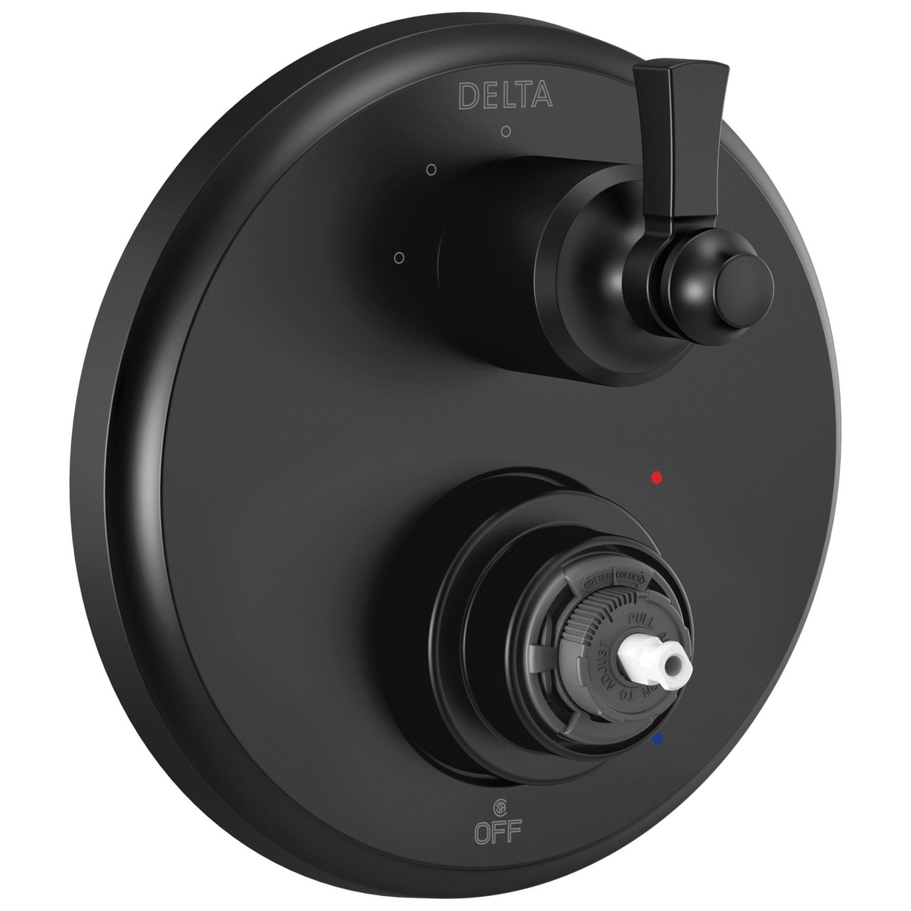 T24856-BLLHP Dorval Traditional 2-Handle Monitor 14 Series Valve Trim with 3 Setting Diverter, Matte Black